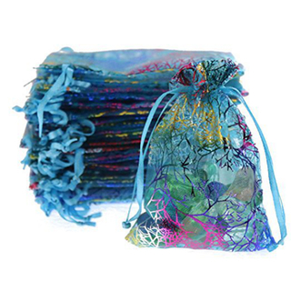 Wholesale unique design cheap christmas gift organza bag