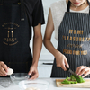 Fashion Couple Home Kitchen Denim Apron Hanging Neck Baking Western Restaurant Overalls For Waiter Or Waitress