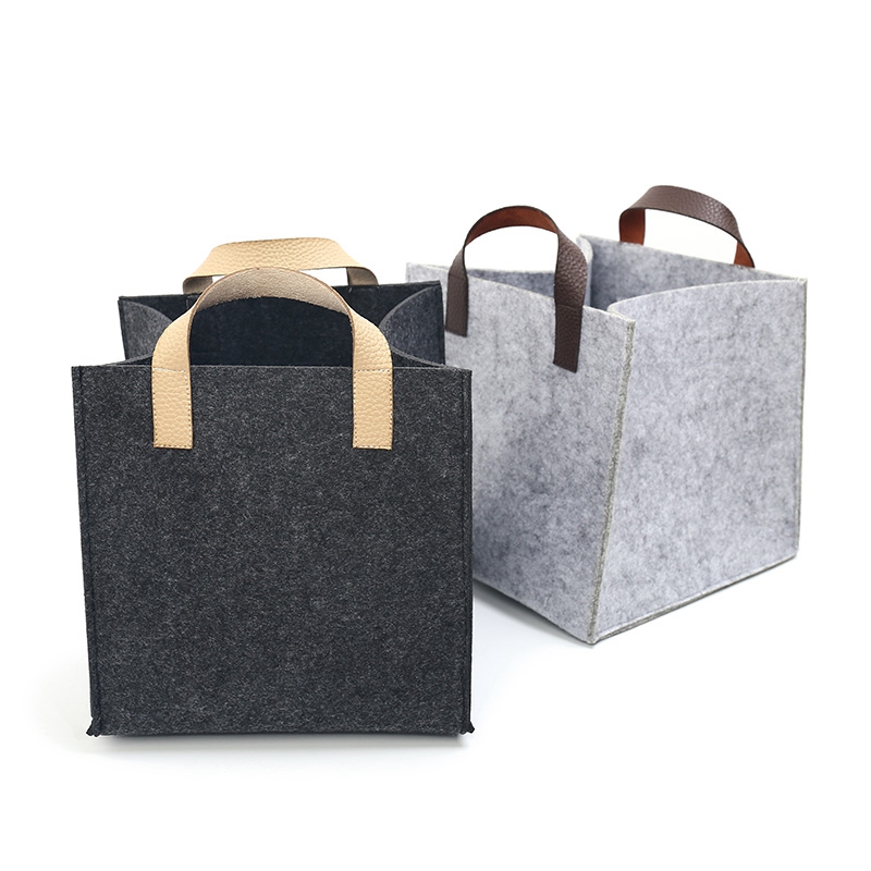 Amazon best selling different sizes customized soft felt shopping bag