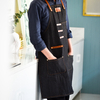 High-grade Denim Simple Apron For Coffee Shop Gardener Baking Shop Strap Overalls