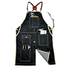 High-grade Bifurcated Cross Leather Straps Superior Denim Fabric Exquisite Tooling Apron Logo Custom
