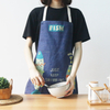 Japanese style high end thick cotton linen apron Home fabric apron cafe painter work apron