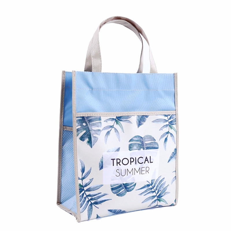 Korean version of the thick waterproof shopping bag Oxford cloth folding portable large capacity travel tote bag