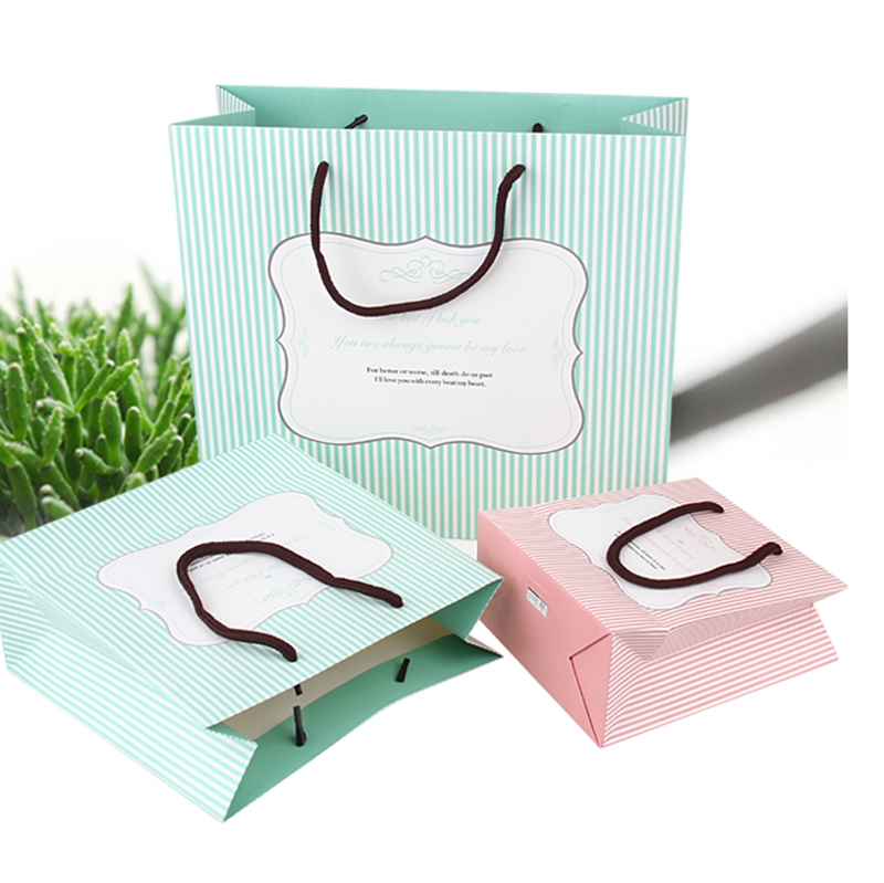 Factory customize coated fold able paper bag for luxury gift paper shopping bag