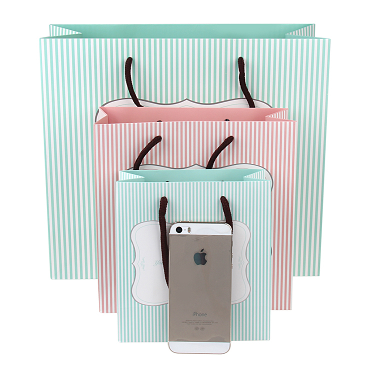Factory customize coated fold able paper bag for luxury gift paper shopping bag