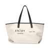 China Supplier free sample fashion logo custom large eco friendly and breathable canvas shopping tote bag with leather handle