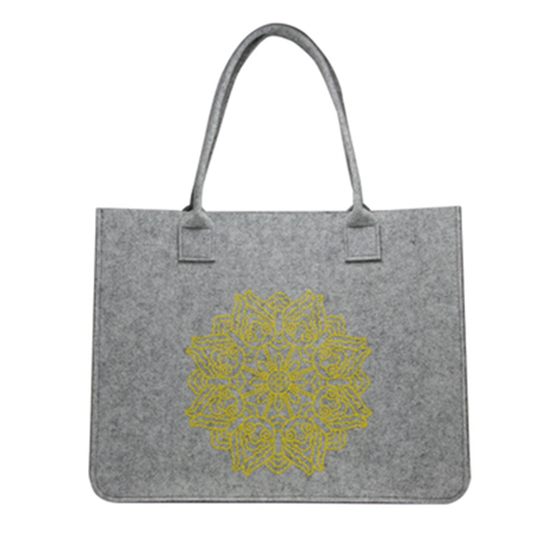 Factory direct wholesale low price cheap eco friendly recycled felt shopping tote bag with strong load bearing