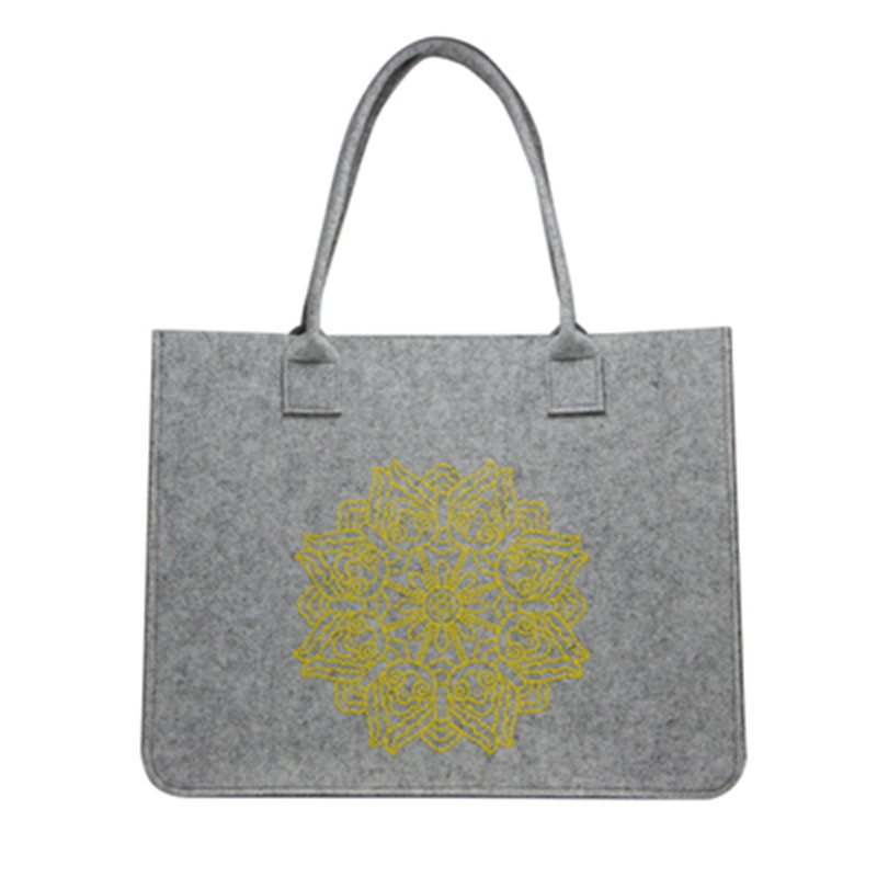 Factory direct wholesale low price cheap eco friendly recycled felt shopping tote bag with strong load bearing