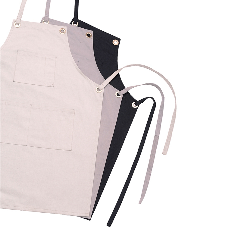 Good Quality Factory Wholesale Cotton Apron Canvas Custom Logo Long Apron for Cafe Waiter Or Waitress Models Or Home Cooking