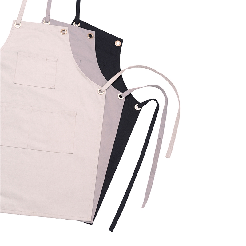 Good Quality Factory Wholesale Cotton Apron Canvas Custom Logo Long Apron for Cafe Waiter Or Waitress Models Or Home Cooking