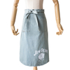 Factory logo silk screen printing cotton canvas denim waist apron 
