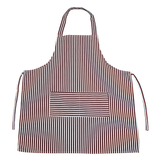 Anti-fouling Kitchen Overalls Durable Wear Cooking Men And Women Couples Bibs Home Striped Printed Polyester Cotton Apron