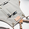 Hot-selling Fashion Grey Canvas Work Apron With Leather Belt