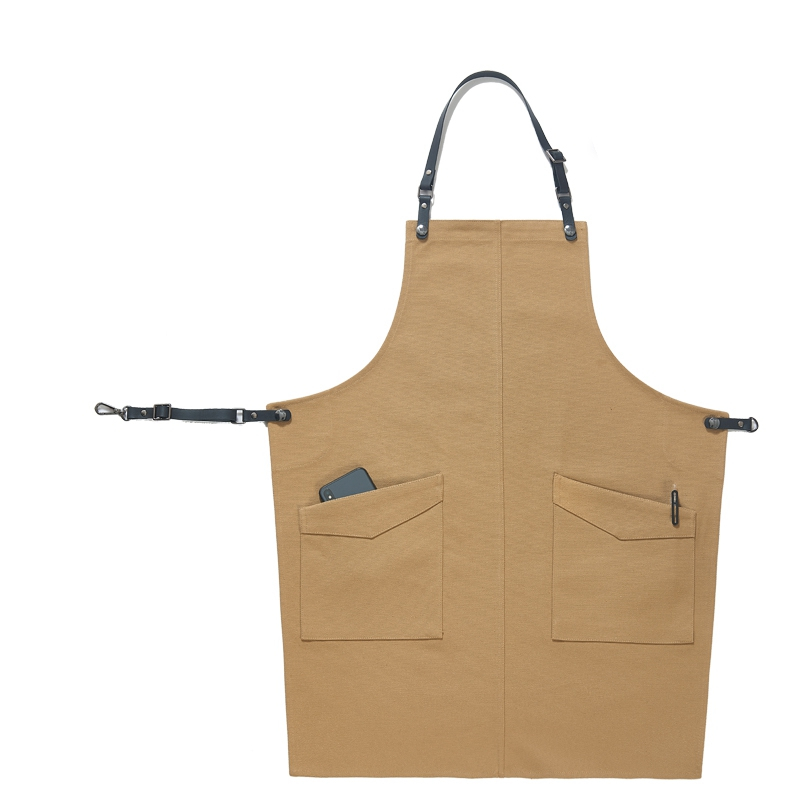 Professional adjustable washable grease proof adult waitress canvas apron