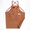 Hot Sales Household Comfortable Cotton Fabric Kitchen Apron With Belt And Tool Pockets
