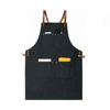 Wholesale Durable Superior Denim Fabric Work Apron With Leather Straps