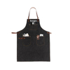 Custom Fashion Durable Denim Tool Pockets Apron for Flowers Shop Hairdresser Coffee Shop Overalls Printing Logo