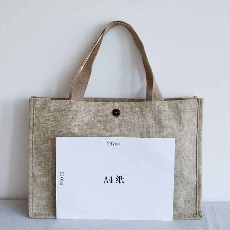 High quality breathable eco friendly linen tote shopping bag with factory supply