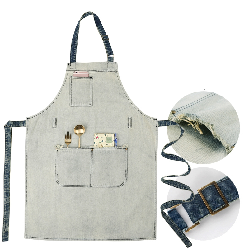 High quality vintage fashion durable cafe bakery restaurant general waiter work apron with logo custom