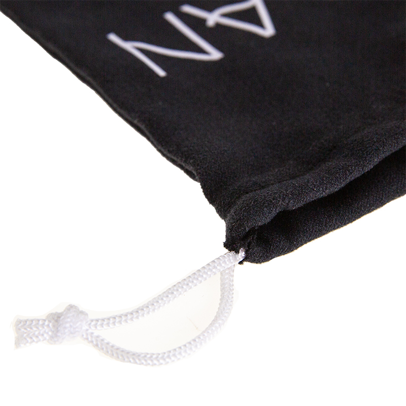 Letter printing soft comfortable eco friendly breathable reusable velvet jewelry gift bag jewelry drawstring package bag