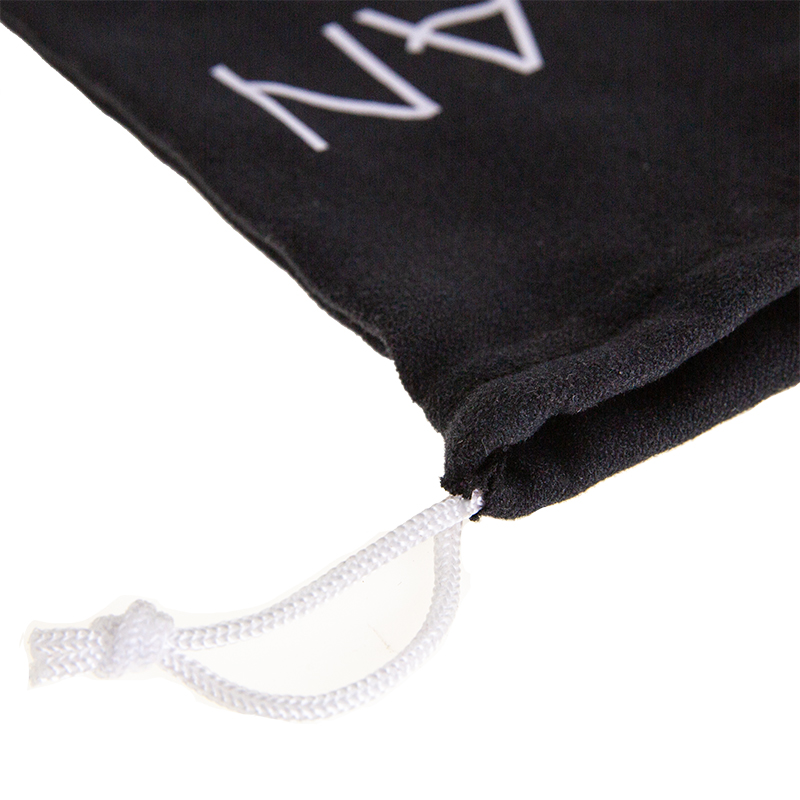 Letter printing soft comfortable eco friendly breathable reusable velvet jewelry gift bag jewelry drawstring package bag