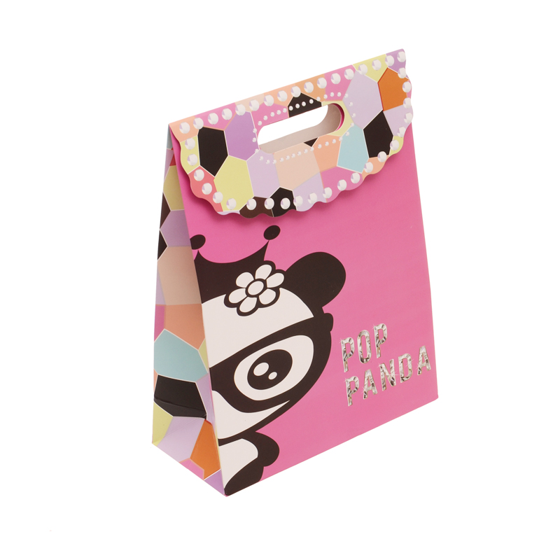 Wedding custom printed craft paper flat bottom candy packaging gift bags