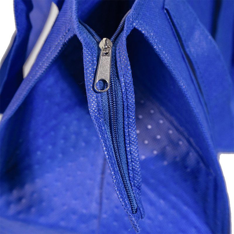 Blue non woven thick insulation layer multifunction strong durable recycled non woven cooler bag for outdoor bbq