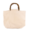 China Supplier oem original custom eco friendly breathable recycled canvas tote bag with bamboo handle