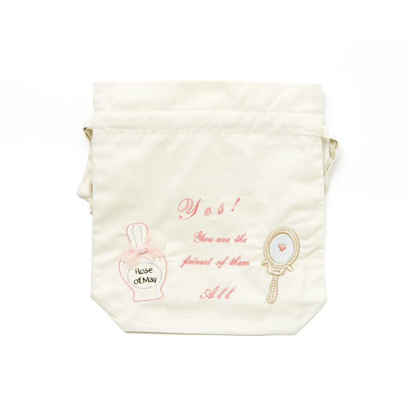 Drawstring cotton wedding party favors bag gift pouches.