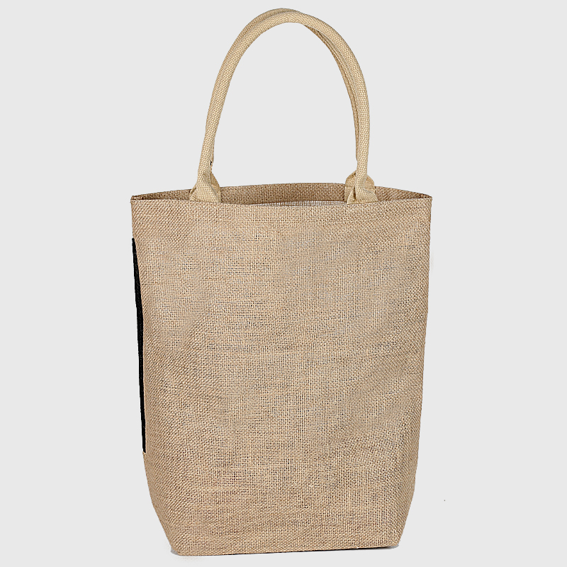 Logo printed custom jute shopping bag