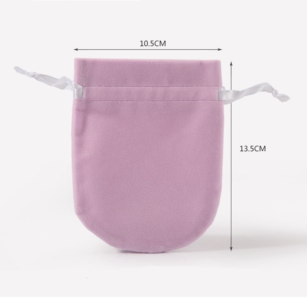 Custom light-colored mini fashion jewelry beam drawstring velvet storage bag