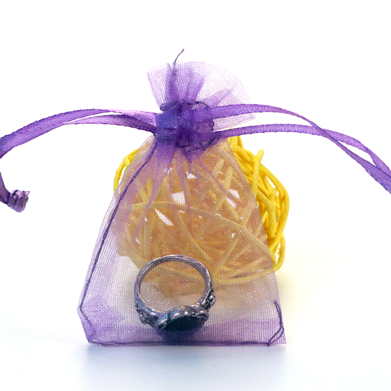 Wedding party christmas jewelry pouches drawstring organza gift bags