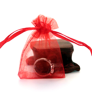 Wedding party christmas jewelry pouches drawstring organza gift bags