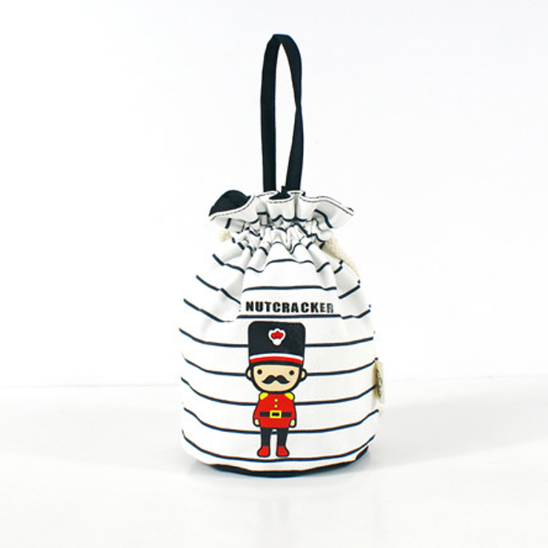 Custom design cotton cosmetic gift packing drawstring pouch bag