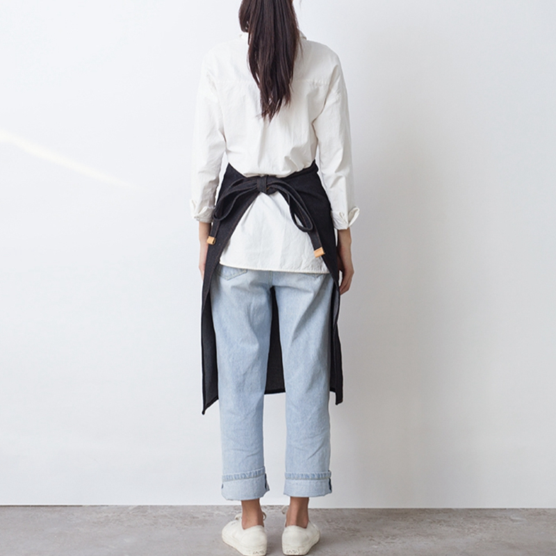 Wholesale Wear-resistant Washable Denim Waist Apron for Cafe