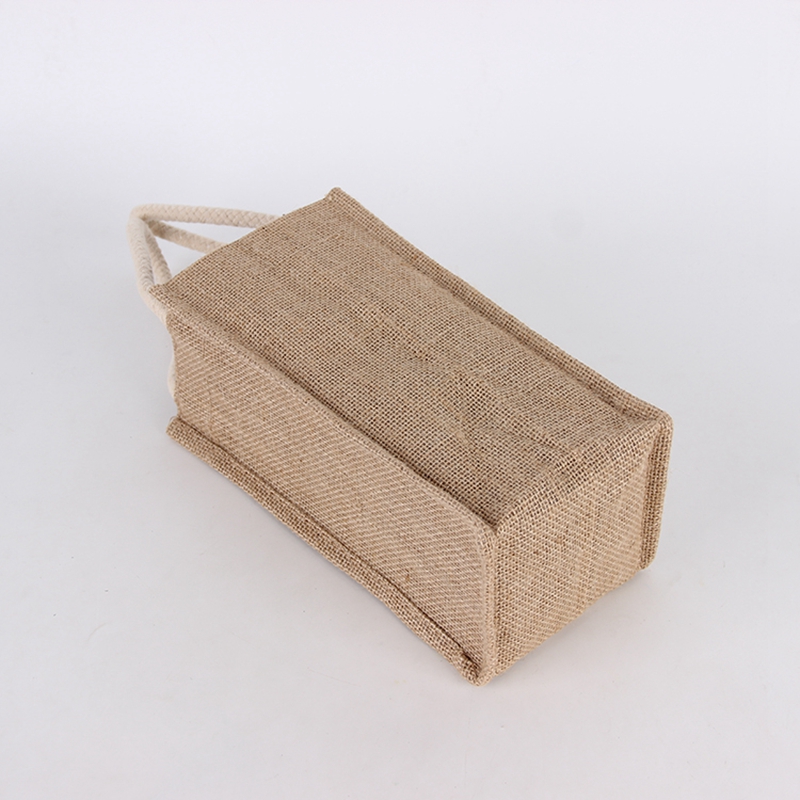 Lightweight breathable jute tote shopping bag 