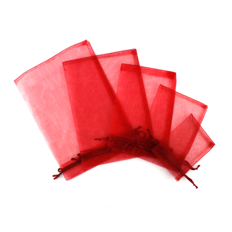 Wholesales jewelry drawstring gift pouch wedding organza bag