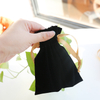 Custom black velvet drawstring makeup gift bag for glasses