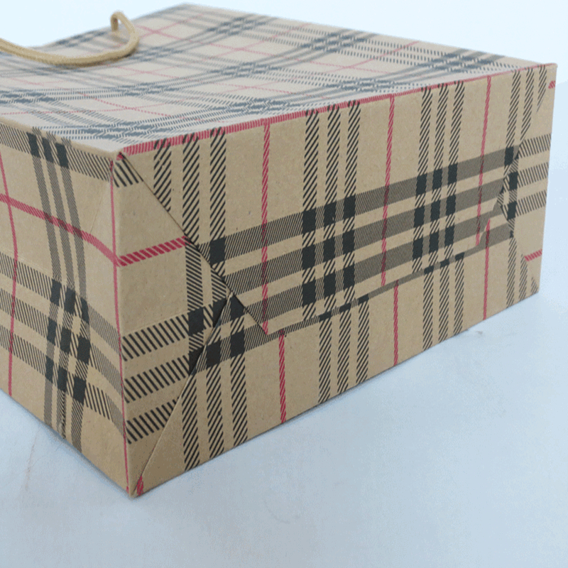 New Design Custom Style Kraft Paper Gift Tote Shopping Bag