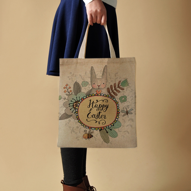 Logo printing reusable jute shopping bag