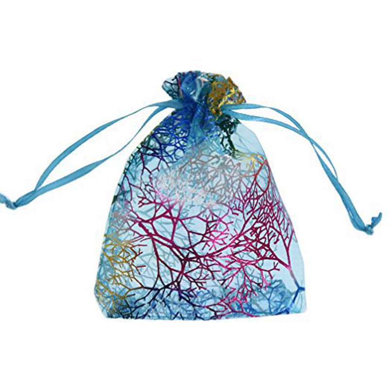 Wholesale unique design cheap christmas gift organza bag