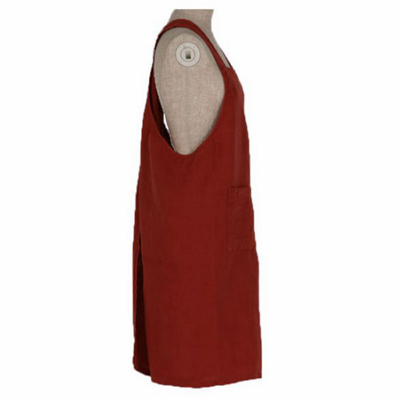 New Simple Stylish Eco-friendly Linen Fabric Fashion Cute Flower Shop Overalls Household Custom Logo Print Apron For Nail Salon