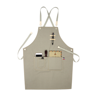 New design beautiful and durable dustproof work cotton canvas apron for sale 