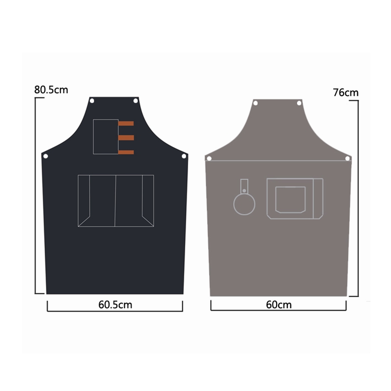 Fashion Denim Combine Leather Tooling Adults Apron