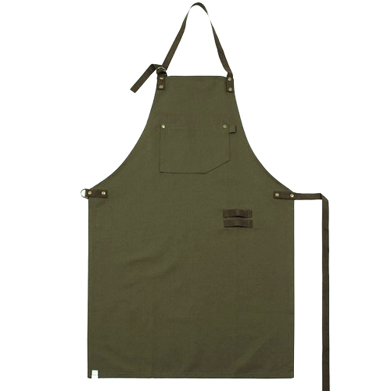 High-end Canvas Fabric Men And Women Household Apron For Art Painting Or Coffee Shop Overalls Custom Printed Logo