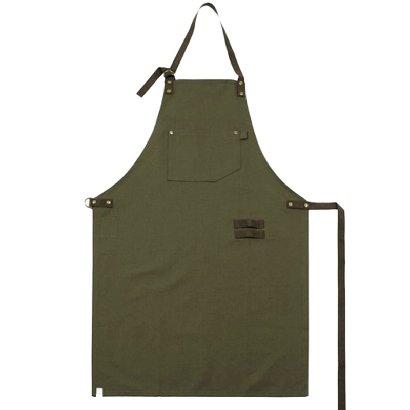 High-end Canvas Fabric Men And Women Household Apron For Art Painting Or Coffee Shop Overalls Custom Printed Logo