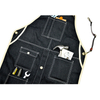 High-grade Bifurcated Cross Leather Straps Superior Denim Fabric Exquisite Tooling Apron Logo Custom