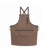 New Models Gray Brown Washed Canvas Strap Apron for Household Or Coffee Shop Florist Restaurant Hairdressing Custom Logo