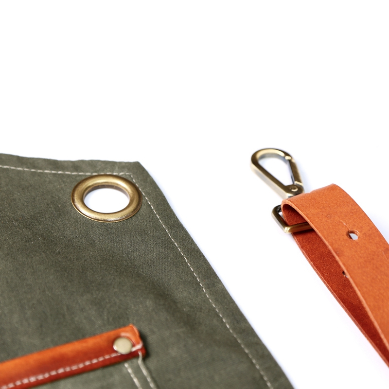 Hot-selling Army Green Thick Canvas Leather Belt Apron