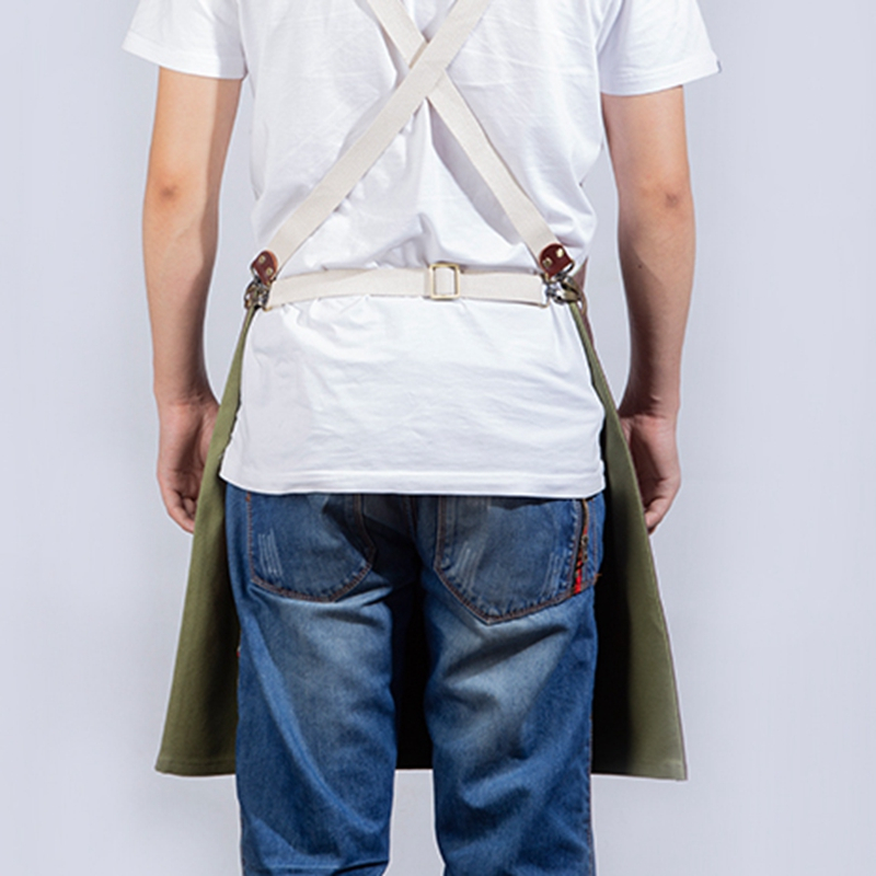 2018 New Design Gardening Gallery Bar Cafe Canvas Work Apron Custom LOGO